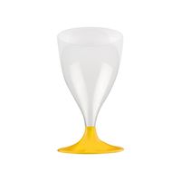 VERRE JETABLE Lot de 6 verres à eau ou à vin jetables 20 cl jaun VERRE JETABLE Lot de 6 verres à eau ou à vin jetables 20 cl jaun