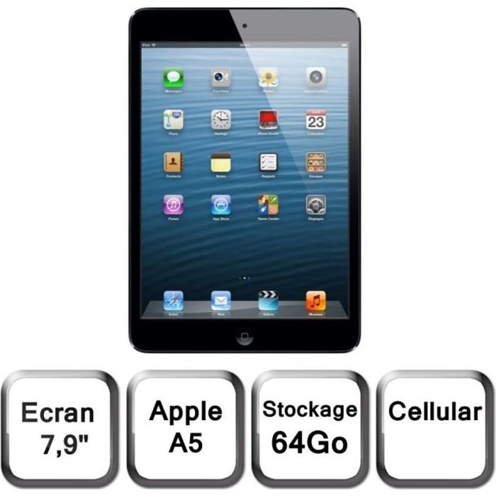 iPad mini Wi Fi + Cellular 64 Go noir & ardoise   Achat / Vente