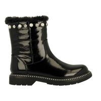 BOTTINE GIOSEPPO Bottines vernies fourrées avec perles Noi BOTTINE GIOSEPPO Bottines vernies fourrées avec perles Noi