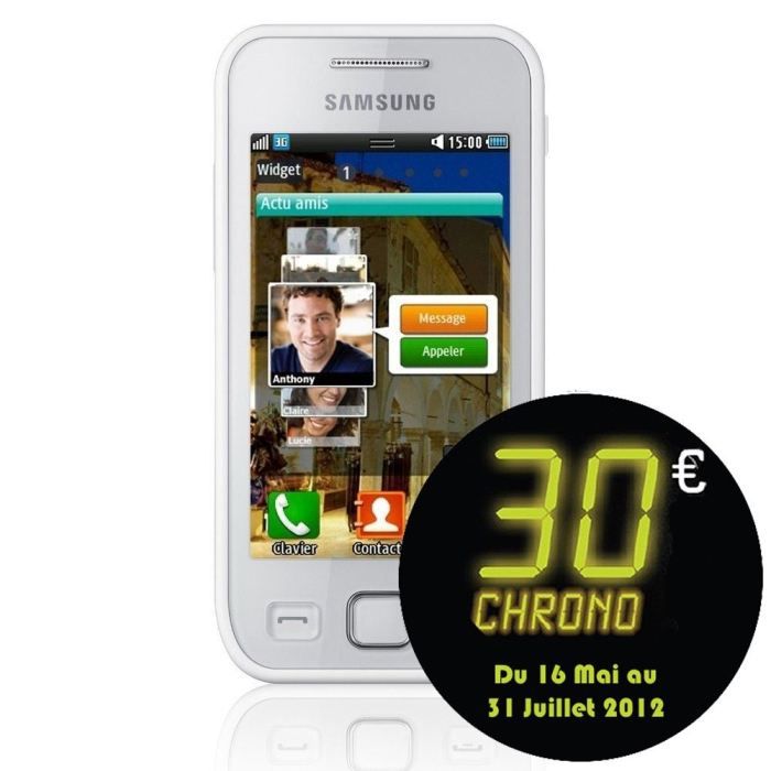 SAMSUNG S5750 WAVE 575 Blanc   Achat / Vente SMARTPHONE SAMSUNG S5750