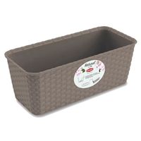 JARDINIÈRE - POT FLEUR HOMEA Jardinière tressée en résine 30cm - Taupe JARDINIÈRE - POT FLEUR HOMEA Jardinière tressée en résine 30cm - Taupe