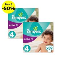COUCHE PAMPERS Active Fit T4, 8 à 16kg - Lot de 2 - 78 co COUCHE PAMPERS Active Fit T4, 8 à 16kg - Lot de 2 - 78 co