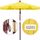 Parasol en bois Ø 350cm Jardin Extérieur Système à