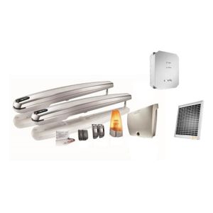 SOMFY Kit de motorisation de portail ? vérin Exavia 500 pour portail battant 5mx500kg maxi avec son kit d'alimentation solaire