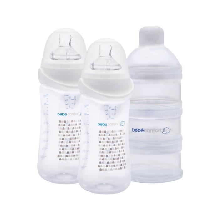 Bebe Confort Lot De 2 Biberons Perfect Sense 270ml 1 Doseur De Lait Little Valleys Blanc Bebe Confort Shoptimise