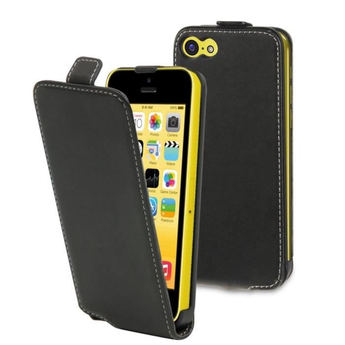 MUVIT Etui - Fin - Noir - Pour Apple Iphone 5c