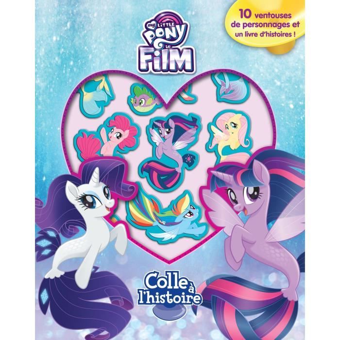 HASBRO MY LITTLE PONY Plus de 10 figurines à ventouse - Livre cartonné de 10 pages - Editions Phidal