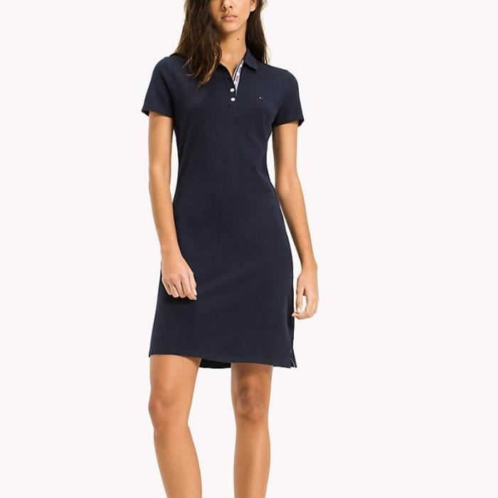ROBE POLO TOMMY HILFIGER FEMME BLEU Bleu Bleu - Achat ...