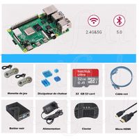 CARTE MÈRE Raspberry Pi 3 Model B+Consoles de jeux +Adaptateu CARTE MÈRE Raspberry Pi 3 Model B+Consoles de jeux +Adaptateu