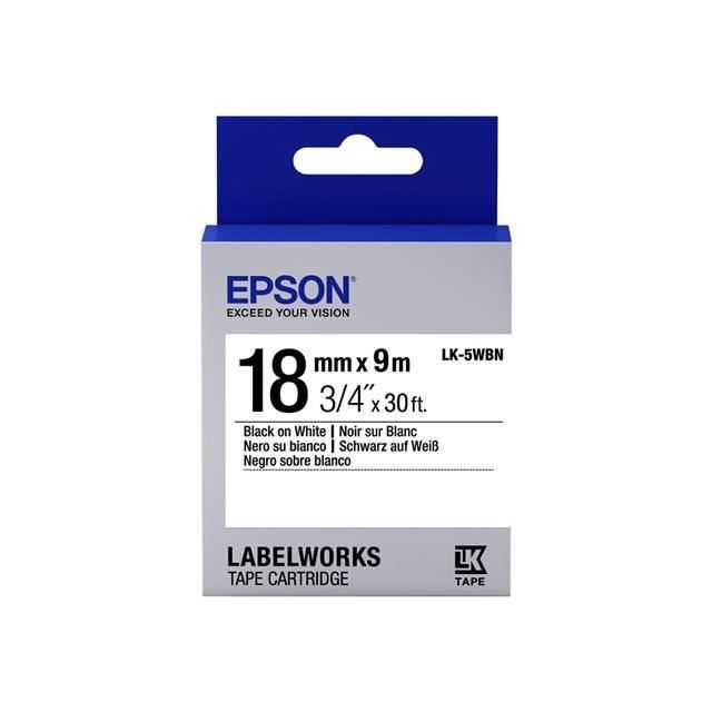 EPSON bande d'étiquettesLK5WBN - Noir et tricolore