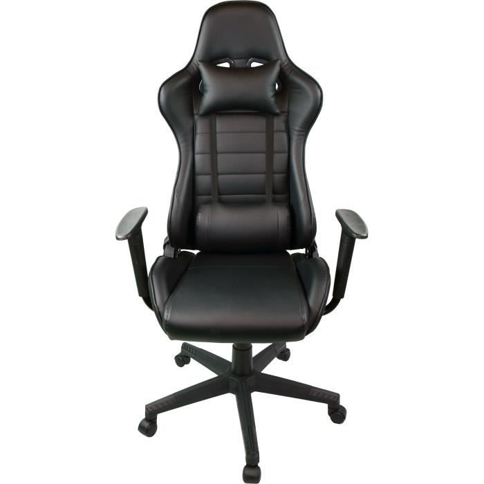 GOSU SENSEI Fauteuil Gamer - Revêtement Simili cuir - Noir