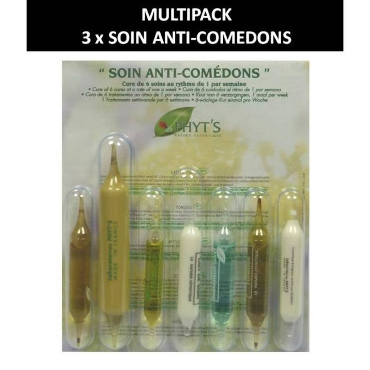 PHYT´S - Soin Anti-Comédons - 3 x 7 ampoules - traitement soins - Peau ...