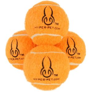 HYPER PET Pack de 4 mini balles de tennis - Orange - Pour chien