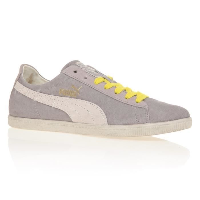 PUMA Baskets Glyde Canvas Washed Low - Mixte - Gris et Blanc