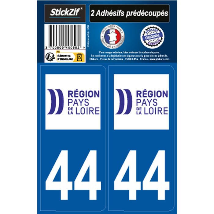 STICKZIF 2 Autocollants Région Département 44 SR44