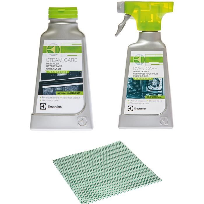 ELECTROLUX 902979502 -Set pour four vapeur-1 détartrant pour four vapeur 250ml-1 spray nettoyant pour four 250ml-1 chiffon doux
