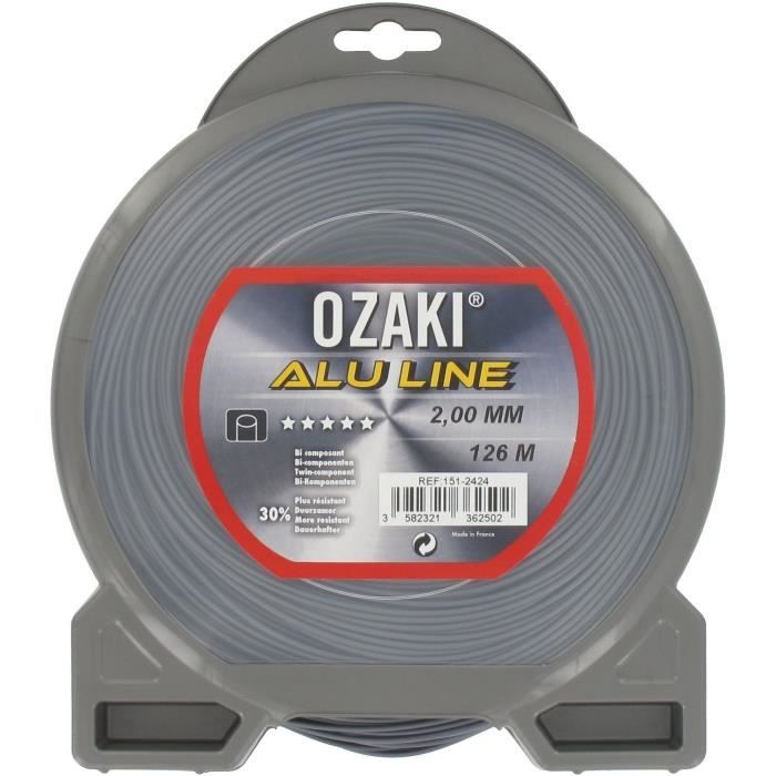 Coque fil nylon alu line OZAKI - Longueur: 126m, Ø: 2,00mm