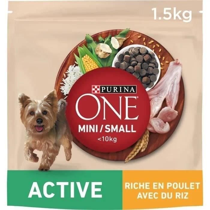 PURINA ONE Croquettes au poulet et riz Pour chien actif de petite taille 15 kg