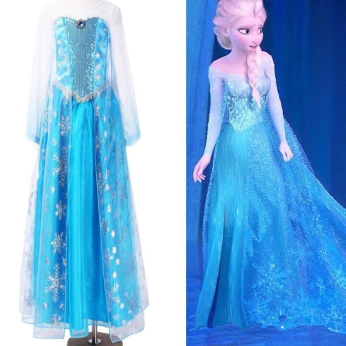 Robe Costume Femmes L Déguisement Reine Princesse Taille Neiges Des RRxvT