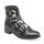 Bottines noires à brides cloutées-36