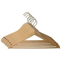 CINTRE M-HOME Lot de 6 cintres galbés en bois - Avec enco CINTRE M-HOME Lot de 6 cintres galbés en bois - Avec enco