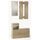 Vestiaire + Miroir, 1 tiroir et 1 abattant en bois