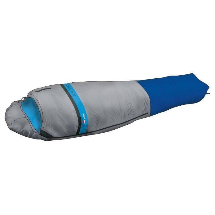 WILSA Sac de couchage Trail 1000 - Gris et bleu