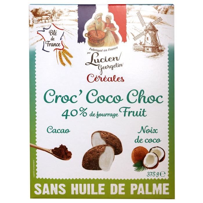 LUCIEN GEORGELIN Céréales Croc' Coco Choc - 375 g