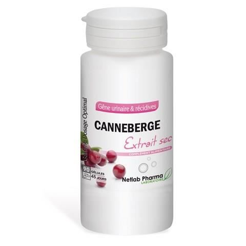 Canneberge NETLAB PHARMA - Pilulier 90 gélules - Complément alimentaire confort urinaire - Conçu et produit en France