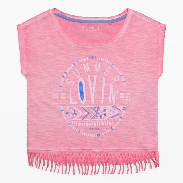 ESPRIT T-Shirt Frangé Rose Enfant Fille