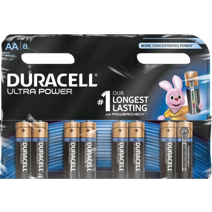 DURACELL Lot 8 piles LR06/AA Ultra Power