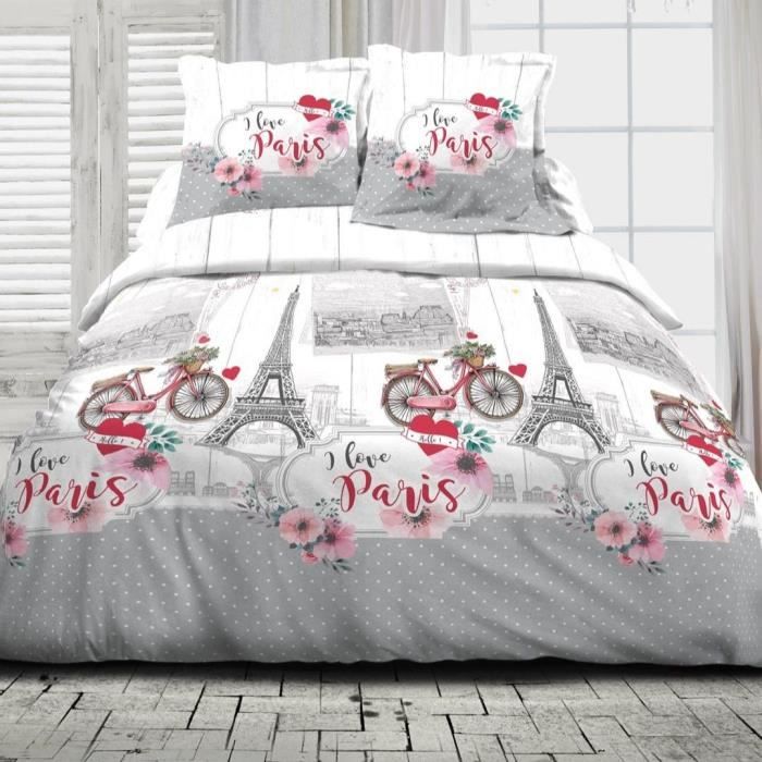 parure de drap 2 personnes 140x190 cm parure de draps 140x190 cm parure de lit 140x190 cm 4 piece i love paris gris - Parure De Lit 140x190 parure de drap 2 personnes 140x190 cm parure de draps 140x190 cm parure de lit 140x190 cm 4 piece i love paris gris - Parure De Lit 140x190