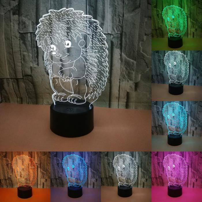 Chevet Luminaires Bébé Hérisson Bande Dessinée La Maison Table Décor 3d À Tactile De Veilleuse 7 Lampe Couleurs Usb rdeECxBWQo