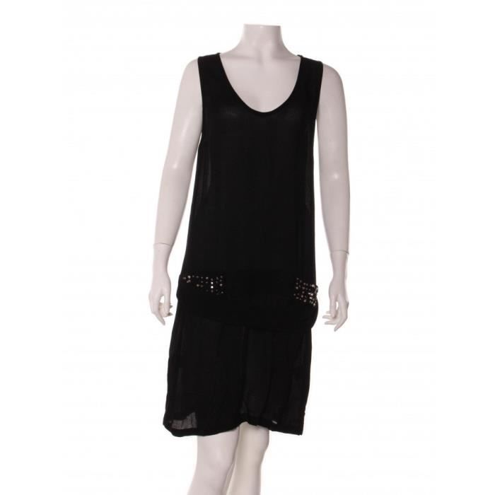 Copine Robe Mi Noir Zpvmusq 38 Cop Longue Viscose Achat En srChQxtd