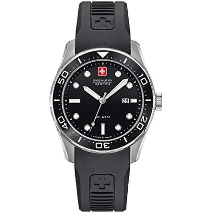 Montre Plongée Swiss Military By Hanowa - Réf SMWGH2200301, Quartz, Acier, Neuve Avec étiquettes