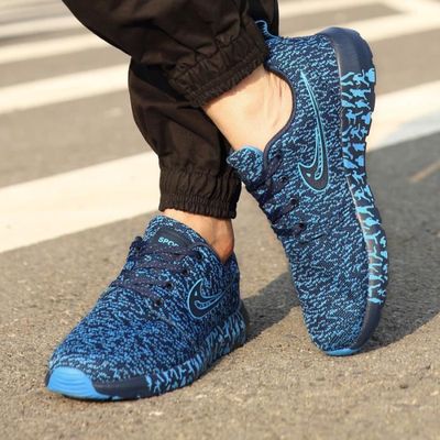Bleu De Respirant Ete Grande Léger 2017 Chaussures Luxe 47 Taille Baskets Poids Nouvelle Hommes Sneaker Sport Arrivee Marque 4qw6gf
