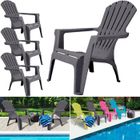 De Jardin Chaise X4 Confort Fauteuil Gris Lot vmN08Onw