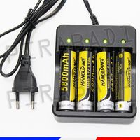 CHARGEUR DE PILES 4 PILES ACCUS RECHARGEABLE 18650 3.7V 4000mAh + CH CHARGEUR DE PILES 4 PILES ACCUS RECHARGEABLE 18650 3.7V 4000mAh + CH