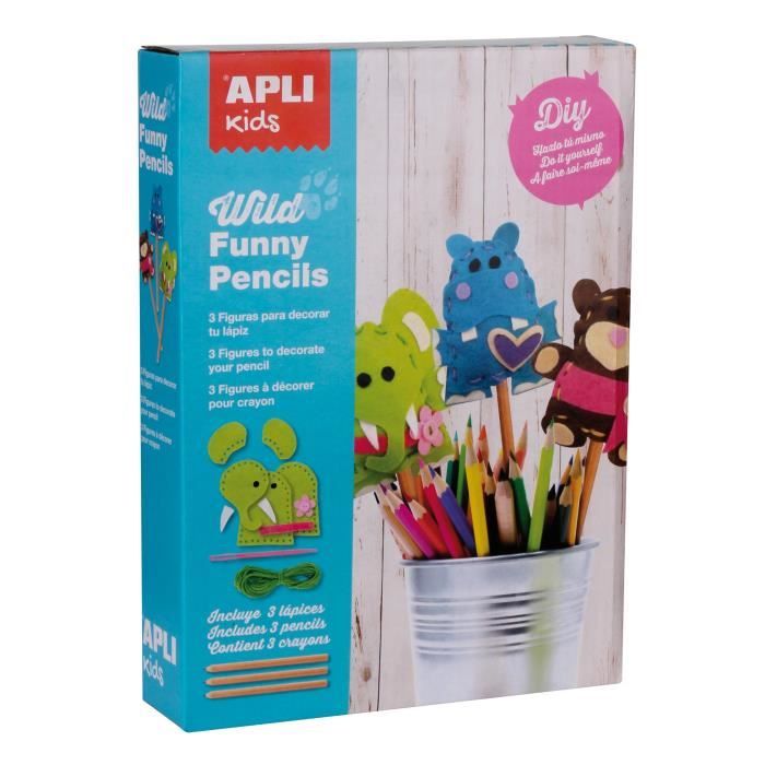 APLI Kits Funny Pencils animaux sauvages