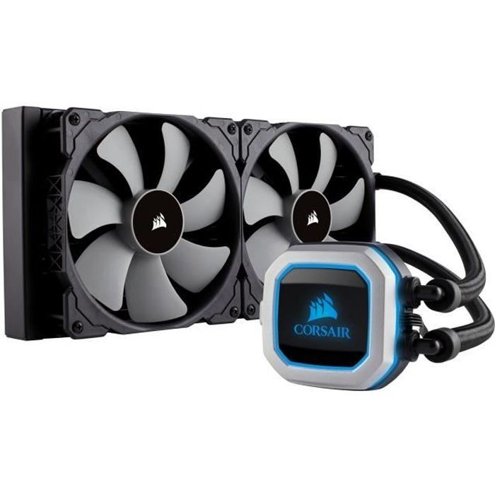 CORSAIR Kit de Refroidissement Processeur Hydro H115i Pro RGB - Radiateur 280mm - Système Watercooling Tout en Un (CW-9060032-WW)