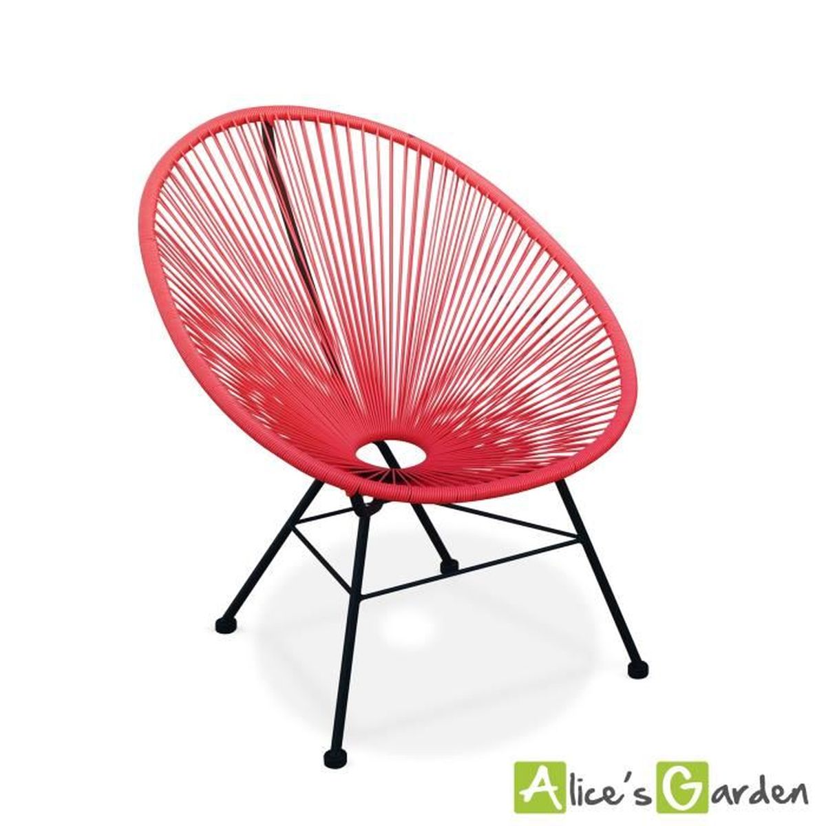 fauteuil oeuf acapulco corail