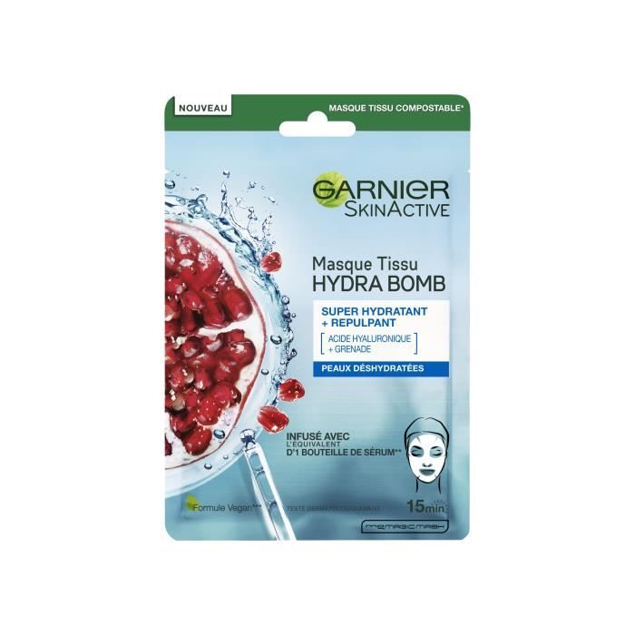 GARNIER Hydra bomb Skin Active Tissu a la grenade hydratant