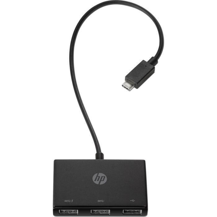 HP Hub USB-C à USB-A - 3 Ports - Noir