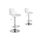 Lot de 2 tabourets de bar blancs YOEL avec pied a