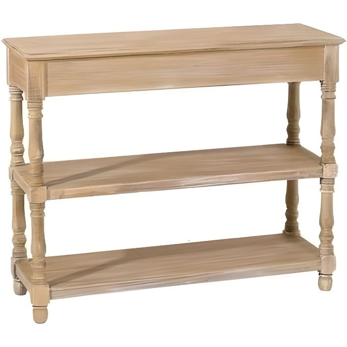 SANDRA Console drapier - Classique - Bois lazuré blanc - L x 97cm