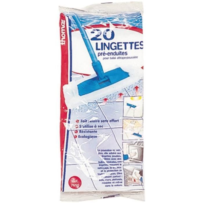 Lingette dépoussiérante imprégnée - lot de 20