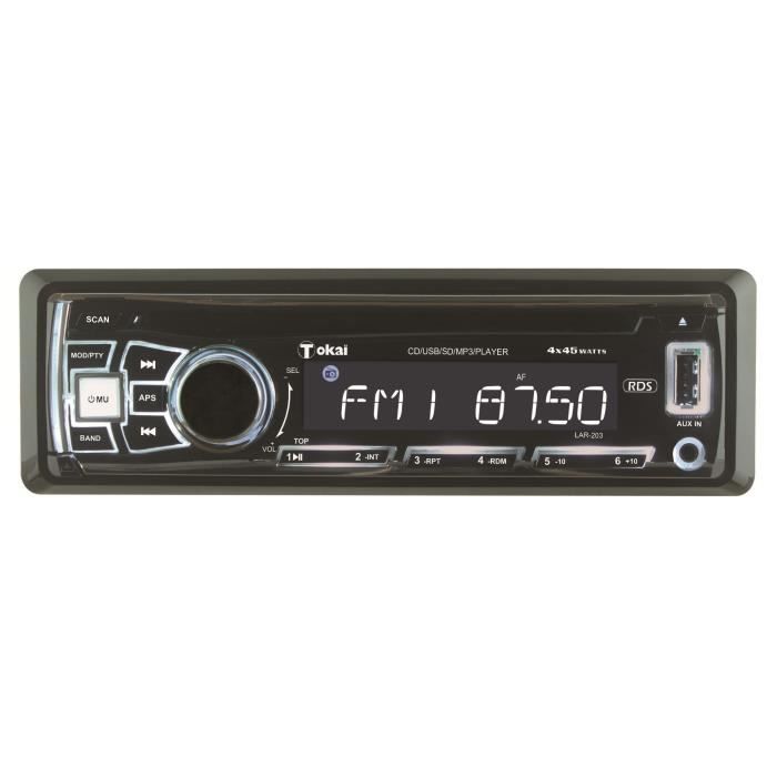 TOKAI Autoradio LAR-203 AM / FM RDS USB 4 x 45 W