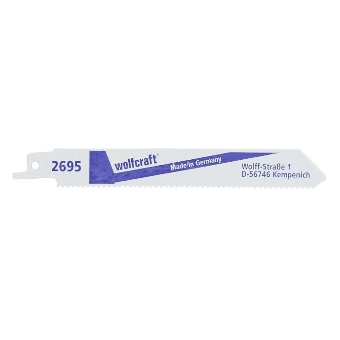 WOLFCRAFT 2 Lames pour scie sauteuse T avec queue - 130 mm