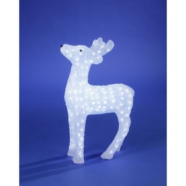 DÉCORATION DE NOËL Renne lumineux en acrylique   176 LED blanches