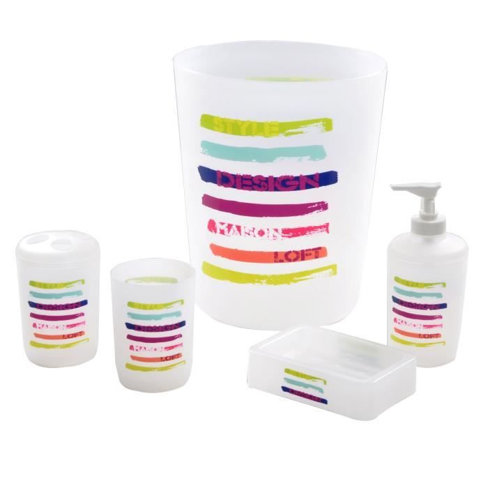 accessoire salle de bain multicolore - achat / vente pas cher